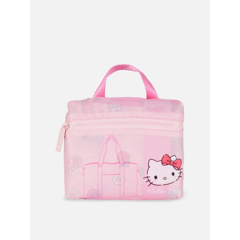 Primark Hello Kitty Foldable Weakened Tote Bag Travel Vacation Cute Girly NWT